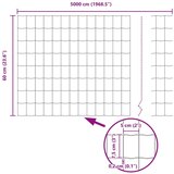 vidaXL Komplet vrtne ograje Komplet 3 Siva Kovina Velika Vzdržljiva | Shoptok.si
