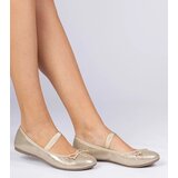 Gemre Golden women's ballet flats with an elastic bow Lerona | Shoptok.si