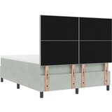 Box Spring Postelja z Blazino Svetlo Siva 160x200 cm Žamet, (22051250) | Shoptok.si
