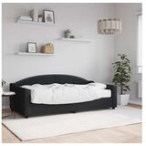 vidaXL Dnevna postelja z vzmetnico črna 90x190 cm blago Cene