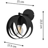  Zidna svetiljka MOONLIGHT 1xE27/15W/230V crna | Eponuda.com