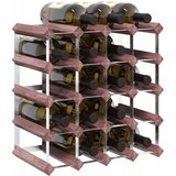  Stalak za vino za 20 boca smeđi od masivne borovine | Eponuda.com