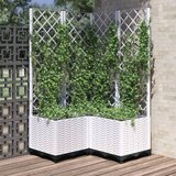 Maison Chic Cvetlično korito - Cvetlični Lonec z oporno mrežo belo 80x80x136 cm PP, (21789159) | Shoptok.si
