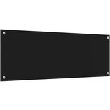 vidaXL Zaščita za kuhinjo 2 pcs Črna 110 x 40 cm kaljeno steklo | Shoptok.si