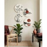 WALLXPERT Huhu1736 - 40 x 40 Multicolor Decorative Framed MDF Painting (4 Pieces) | Eponuda.com