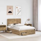  Okvir za krevet s ladicama Umjetnički hrast 120 x 190 cm | shoptok.hr