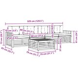  Set vanjskih sofa 5 kom. Bijela i svjetlosiva 79 x 79 x 37 cm | shoptok.hr