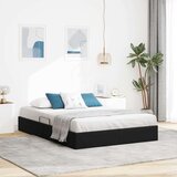  Ottomanska Okvir za krevet s pohranom s pohranom Baršun - Crna 140 x 190 cm | shoptok.hr