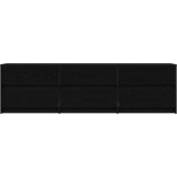 TV ormar S LED lampica s ladicama s pohranom Crna 182 x 34 x 50 cm Konstruirano drvo | shoptok.hr