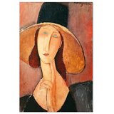  Slika - Amedeo Modigliani – Portrait of Jeanne Hebuterne in a Large Hat 80x120 Premium Print | shoptok.hr
