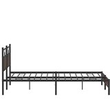 Metalni okvir kreveta bez madraca smeđa boja hrasta 193x201 cm | shoptok.hr