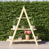 vidaXL Stojalo za rože 101x23x110 cm trdna borovina | Shoptok.si