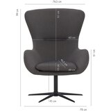Livetastic FOTELJ, temno siva tekstil | Shoptok.si