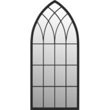  Vrtno ogledalo crno 100 x 45 cm željezno za vanjsku upotrebu | shoptok.hr