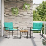  Set vanjskog namještaja s jastukom 3 pcs Tirkizna | shoptok.hr