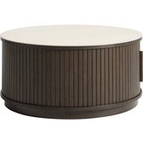 Unique Furniture Okrugao stolić za kavu s keramičkom daskom u tamnoj prirodnoj boji ø 85 cm Enna – | shoptok.hr