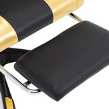  Igraća stolica od umjetne kože s osloncem za noge zlatno-crna | shoptok.hr