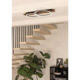 Eglo Boyal LED stropna svetilka (24 W, 78 x 40 x 9 cm, Črne barve/lesrustikal, Topla bela, Število svetlobnih elementov: 2 kos) | Shoptok.si