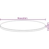  Okrugla stolna ploča Ø 70 x 2 cm od masivnog bagremovog drva | shoptok.hr