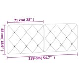  Jastuk za uzglavlje tamnosivi 137 cm bar&amp;scaron;unasti - Tamno siva 137 cm Slike