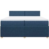  Krevet s oprugama i madracem plavi 200 x 200 cm od tkanine | shoptok.hr