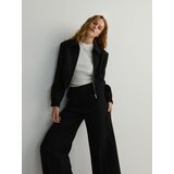 Reserved jakna z ovratnikom - črna | Shoptok.si