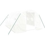  Rastlinjak z jeklenim okvirjem bel 12 m² 4x3x2 m | Shoptok.si