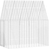  Kletka za zajce srebrna 200 x 100 x 210 cm Cinkana jeklena, (5000204308) | Shoptok.si