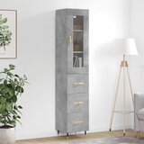  The Living Store Visoka omara betonsko siva 34,5x34x180 cm inženirski les - Visoka Omara, (21430191) Cene