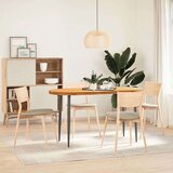 vidaXL Mizna plošča svetlo rjava 140x60x4 cm trdna hrastovina ovalna | Shoptok.si