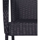  5-dijelni vrtni blagovaonski set od poliratana crni | shoptok.hr