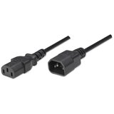 Manhattan tok podaljšek [1x moški konektor IEC\, C14 - 1x ženski konektor IEC C13\, 10 A] 1.80 m črna, (20414045) | Shoptok.si