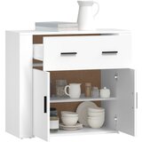 Komoda bijela 80 x 33 x 70 cm od konstruiranog drva | shoptok.hr