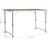  Sklopivi stol za kampiranje aluminijski 120 x 60 cm | shoptok.hr