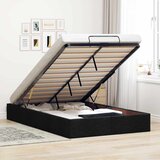  Otomanski okvir kreveta bez madraca crni 120x190 cm od tkanine | shoptok.hr