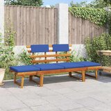 vidaXL vrtna klop z blazinami 2 v 1 190 cm trden akacijev les | Shoptok.si
