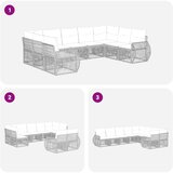  Sjedeća garnitura za vrt 9 kom. Siva i tamno siva poliratan 70 x 62 x 70 cm | shoptok.hr