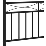  Metalni okvir kreveta uzglavlje i podnožje crni 193x203 cm | shoptok.hr
