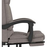  Masažni uredski naslonjač od tkanine smeđesivi - Sivo-smeđa 1 | shoptok.hr