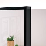 Sobna vrata crna 83 x 201,5 cm kaljeno staklo i aluminij tanka | shoptok.hr