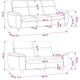  Set sofe 2 pcs Maslinasto zelena Umetnička suknja koža | shoptok.hr