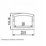 LED PROFIL LL-ALP014 KOMPLET SIVI