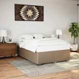 Maison Chic Posteljni okvir - Dvoposteljna postelja - Zakonska postelja kapučino 140x190 cm umetno usnje-J14614, (21762997) | Shoptok.si