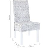  Blagovaonske stolice 4 kom od ratana kubu i drva manga smeđe | shoptok.hr