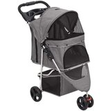 vidaXL Sklopiva kolica za pse siva 80 x 46 x 98 cm od tkanine Oxford | shoptok.hr