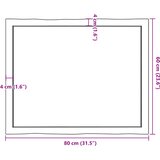 Stolna ploča svjetlosmeđa 80x60x(2-4) cm obrađena hrastovina | shoptok.hr