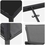  Vrtni set za objed 7 kom. Crna Čelik s prahom premazan | shoptok.hr