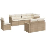 Maison Chic Seti vrtnega pohištva - Vrtna garnitura - Vrtni pohištvo set 8-delna z blazinami bež poli ratan, (21800143) | Shoptok.si