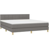  Box spring s madracem LED tamnosivi 180x200 cm tkanina | shoptok.hr