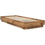 Krevetna konstrukcija s LED svjetlom Staro drvo 80 x 200 cm | shoptok.hr